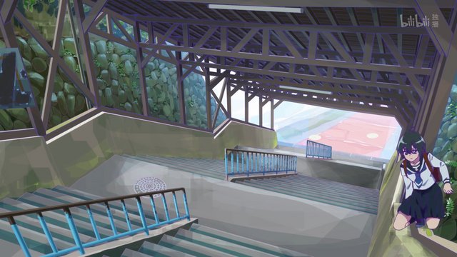 Long staircase