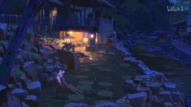 Entrance of hot spring facility
