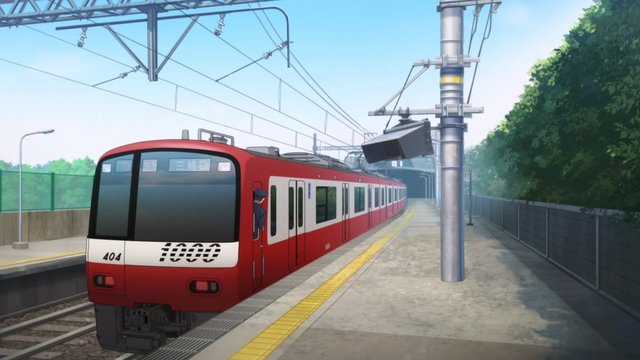 Sakuta and Mai's farewell at the station