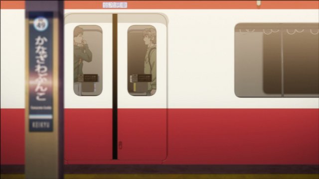 Siblings talking on the platform