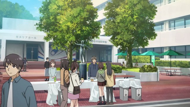 Campus Evening Conversation