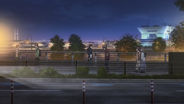 Sakuta and Shoko meet at the waterfront walkway