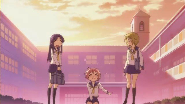In front of the school gate