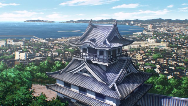 Tateyama Castle rooftop scene