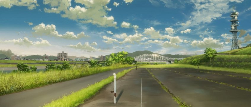 Riverside west of bridge