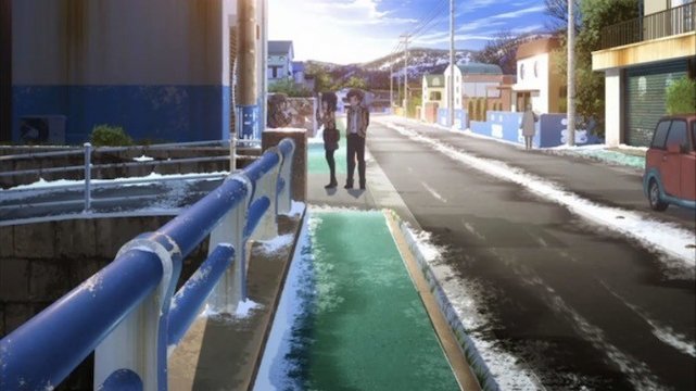 Sunset scene on the bridge