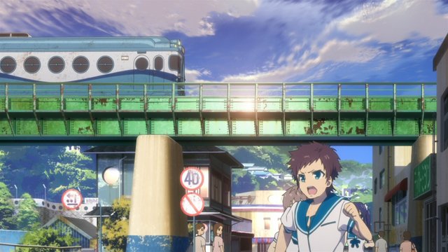 After school by the railway
