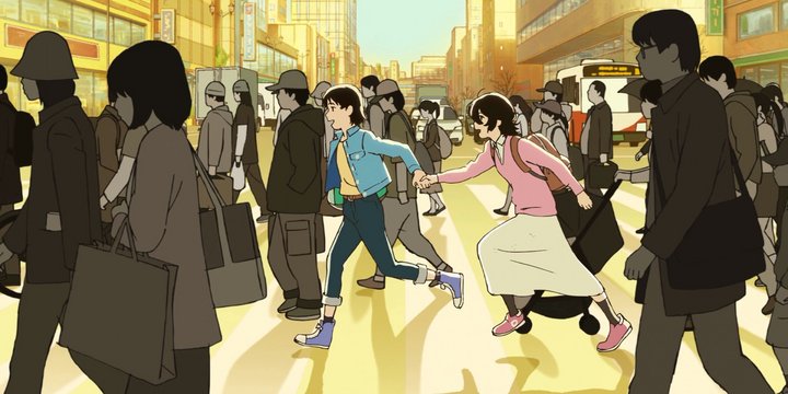 Fujino runs toward Kyomoto's house