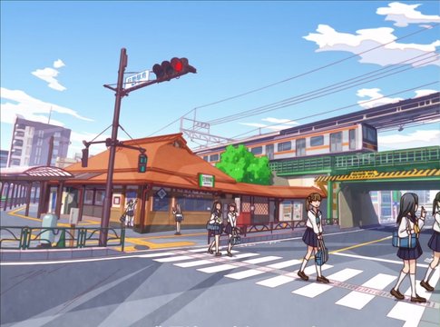 JR Hino Station front intersection