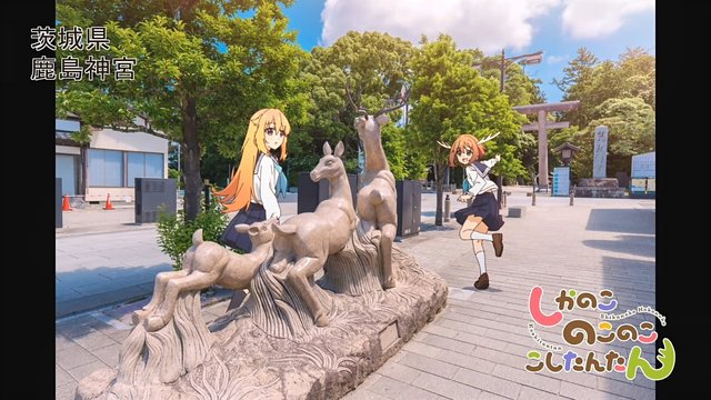 Chase in front of the shrine