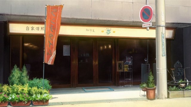 Corner café scene