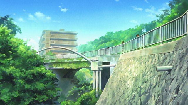 The bridge Kyon crosses on his way to school