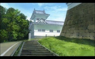 Practice in front of the sumiyagura at Sendai Castle's daiba-mon ruin