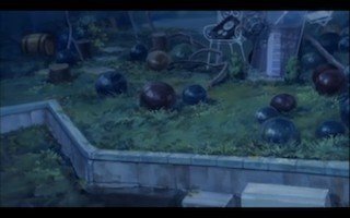 Shot near the ruins of the bank