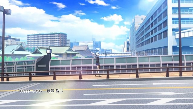 Kurumi and Shido's rainy bridge scene