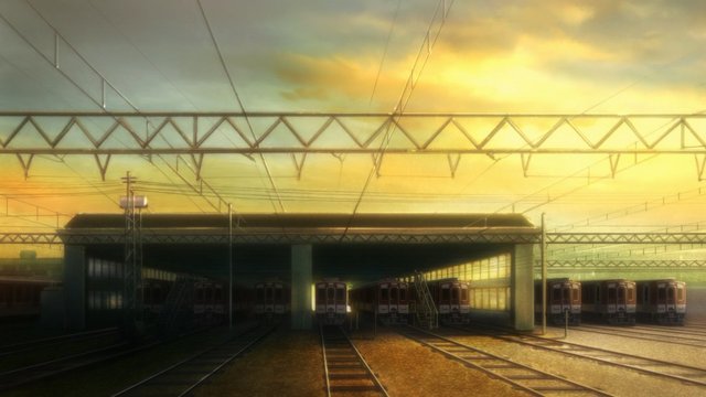 Vehicle base passed by the train