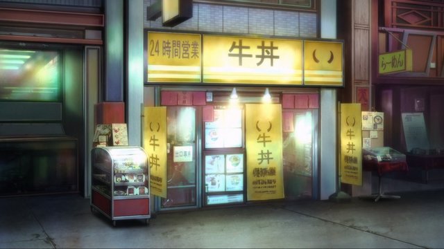 Exterior of the eyeglasses shop where Mirai works