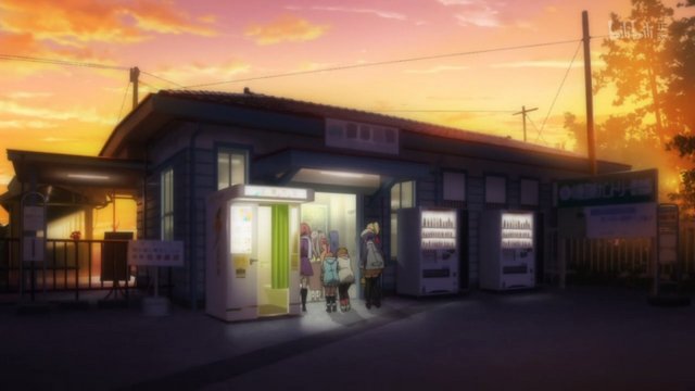 μ's gathering at a seaside station