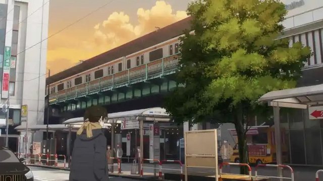 夕暮れのホーム
