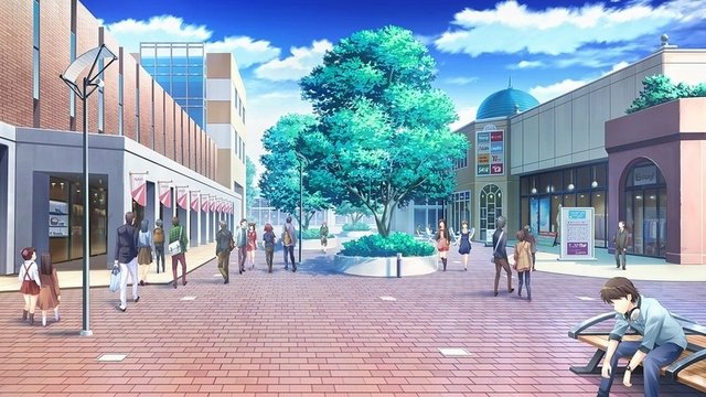 Cherry Blossom Avenue Scene