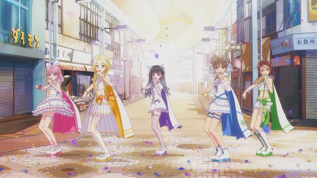 店の前の少女たち
