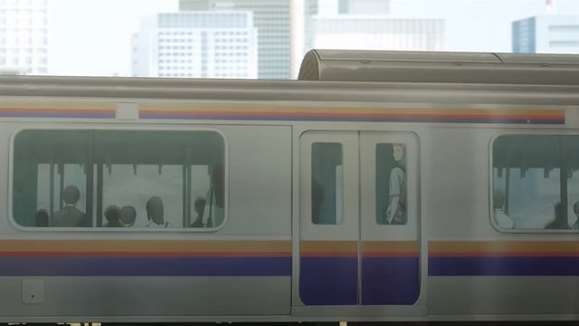 Outside Tokyu Toyoko Line train