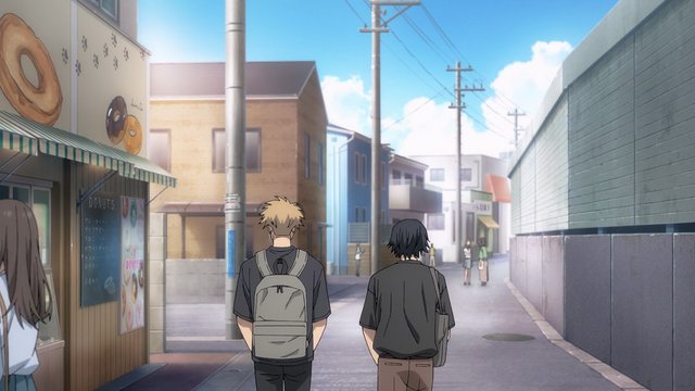In front of the usual cafe
