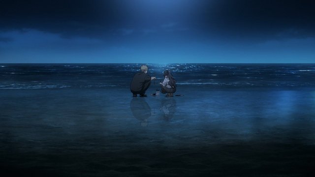 七里浜的夕阳海岸
