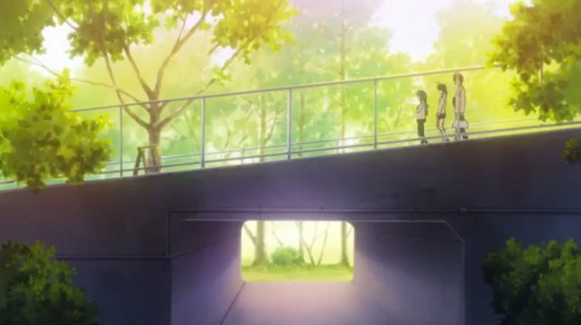 Tomoya, Nagisa and Fuko on their way home