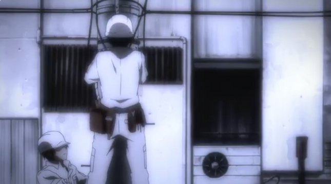 Tomoya working at a convenience store