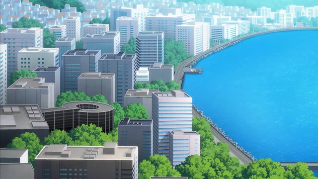 Aerial shot of Ajiro urban area