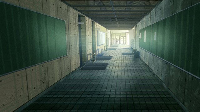 Corridor in front of Room 107, Building 1, Minami-Osawa Campus of Tokyo Metropolitan University