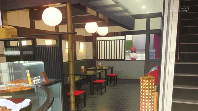 In front of a traditional Japanese sweets shop