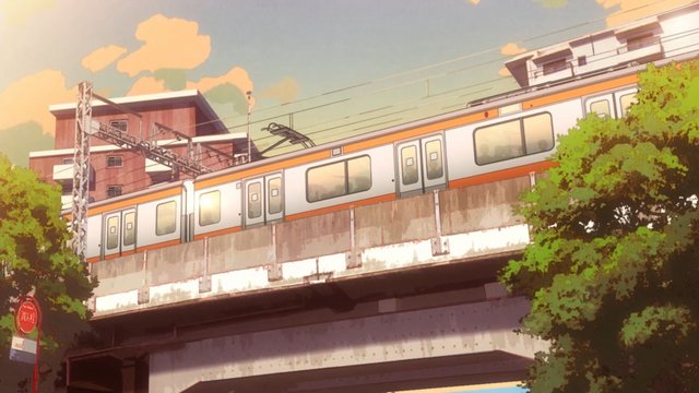 After-school time in front of a station building
