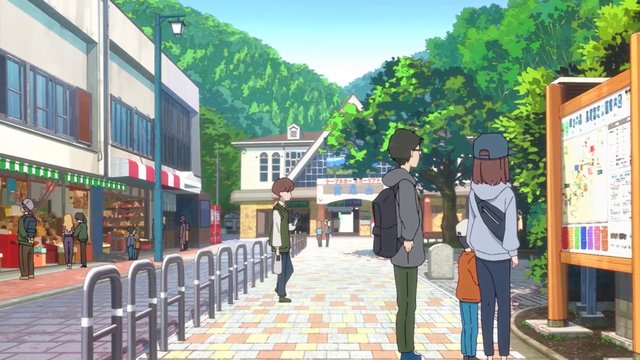 In front of the mountain railway station