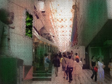 Mosaic-floored alley
