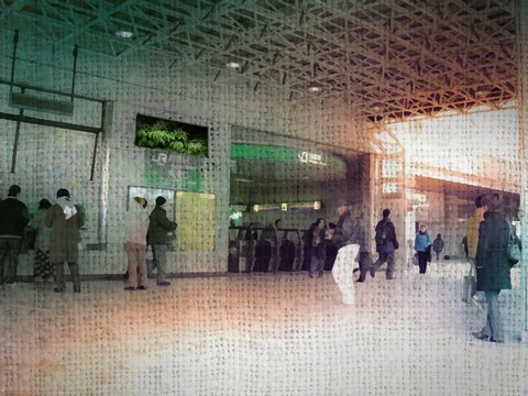 駅の改札口