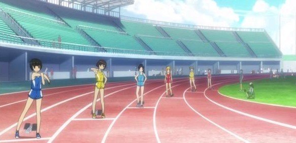 Relay race on the track