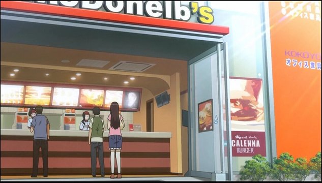 Fast food restaurant near station scene