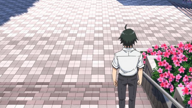 After School in Front of the Glass Building
