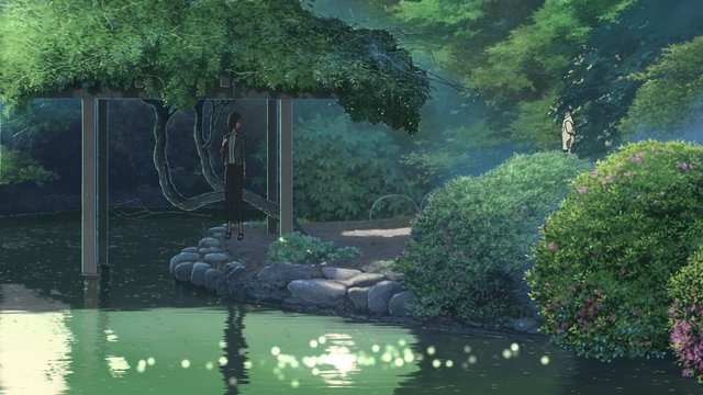 北侧远眺藤架