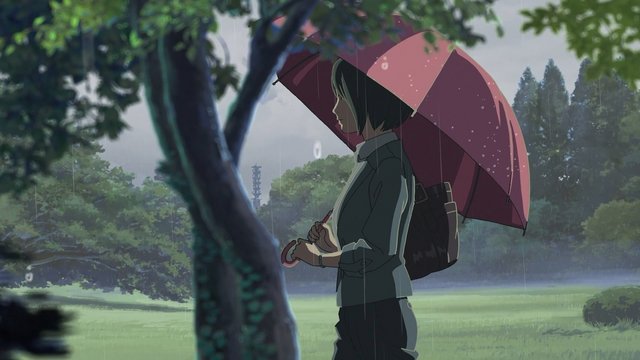 Rainy park pavilion