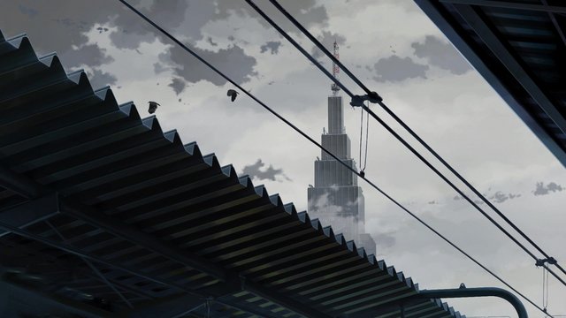 Shinjuku Station Platform and NTT Docomo Tower
