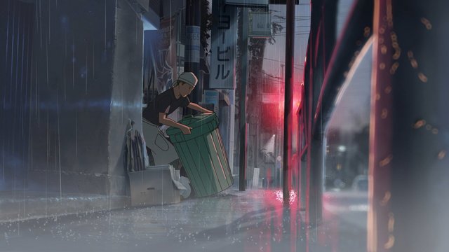 Passing by a Chinese restaurant in the rain