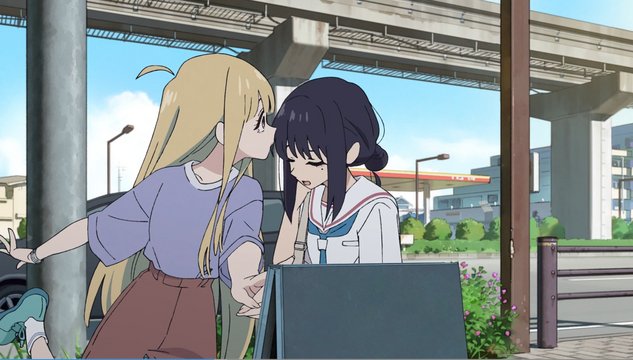 Encounter in front of a high-rise building