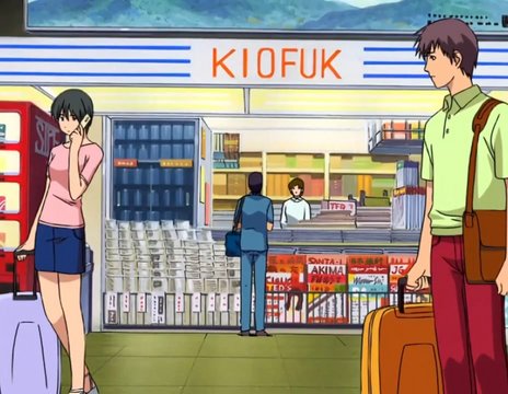 Conversation at the airport kiosk