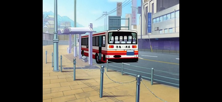 郊外のバス停