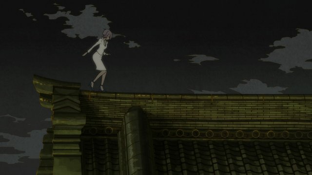 The opening scene on the roof of Minamiza