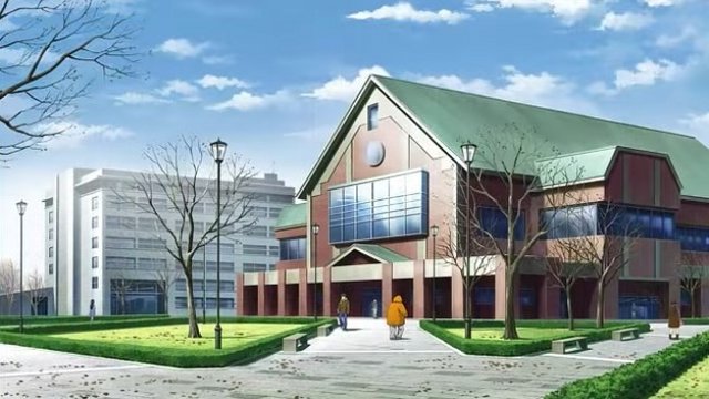 峰城大学のキャンパス通り