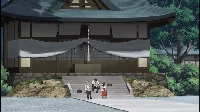 桦崎八幡宫前的石阶
